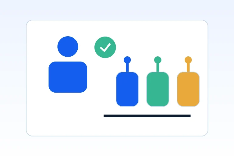 Illustration av en person som tar sig fram genom fyra tydliga vardagssteg
